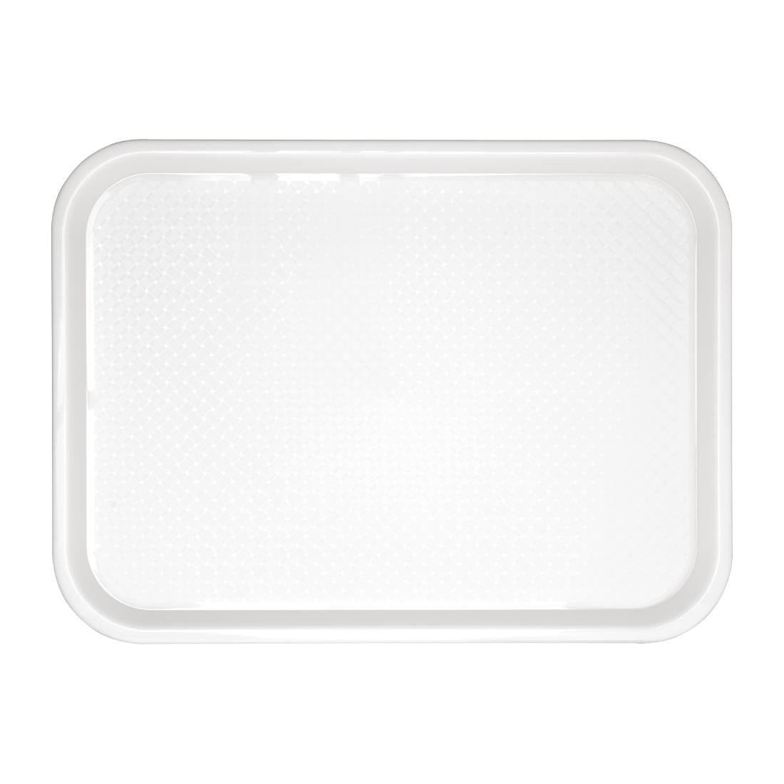 Olympia Kristallon Polypropylene Fast Food Tray White Medium 415mm