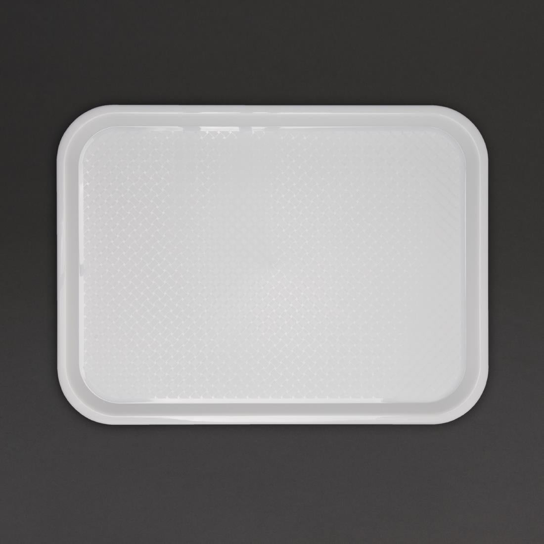 Olympia Kristallon Polypropylene Fast Food Tray White Medium 415mm