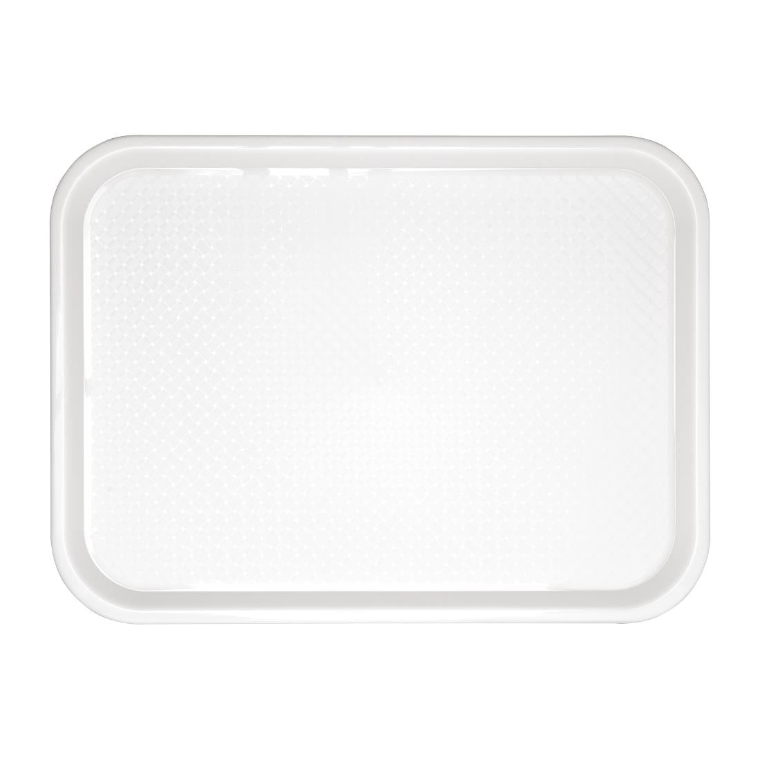 Olympia Kristallon Polypropylene Fast Food Tray White Large 450mm