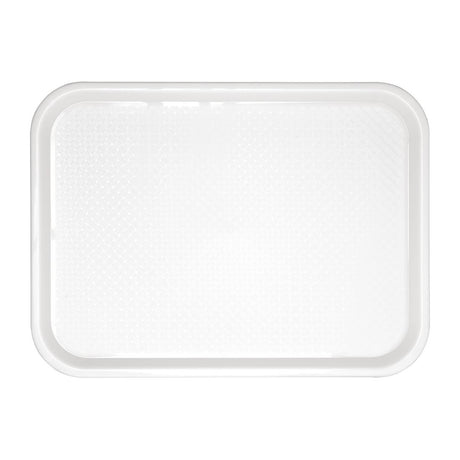 Olympia Kristallon Polypropylene Fast Food Tray White Large 450mm