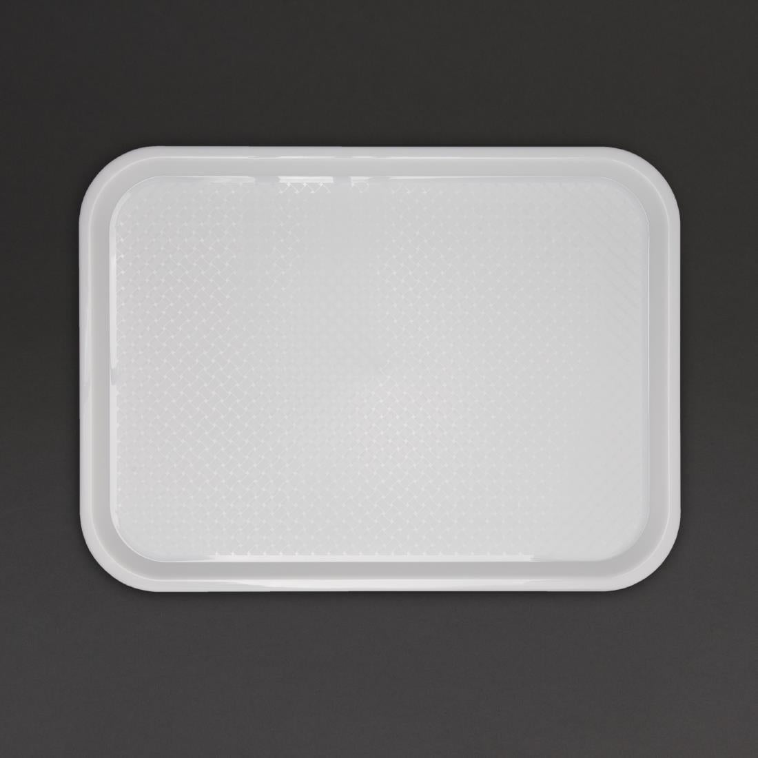 Olympia Kristallon Polypropylene Fast Food Tray White Large 450mm