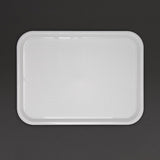 Olympia Kristallon Polypropylene Fast Food Tray White Large 450mm