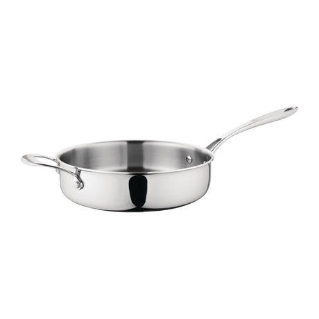 Vogue Stainless Steel & Aluminium Tri-Wall Sauté Pan 24cm