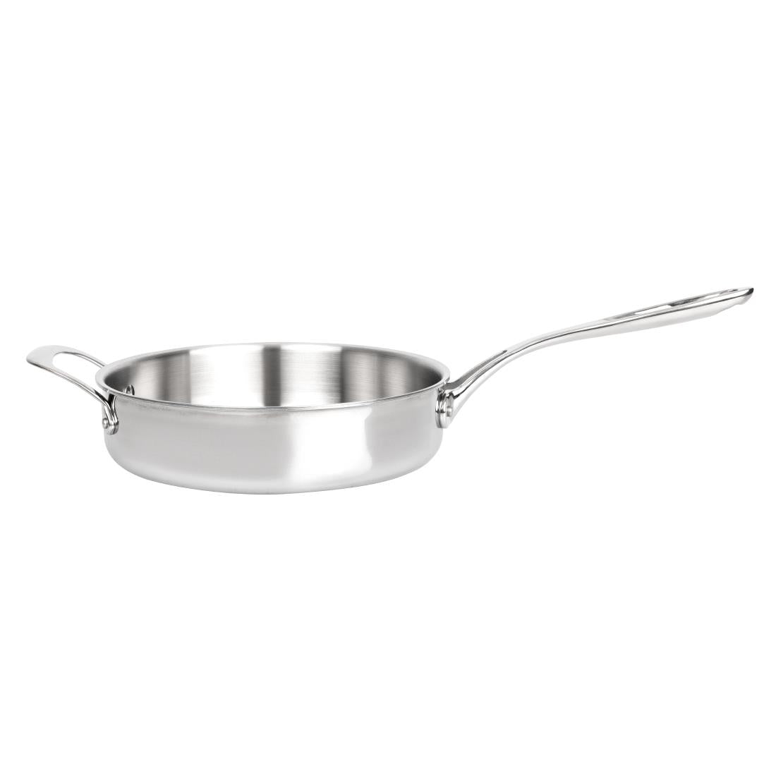 Vogue Stainless Steel and Aluminium Tri-Wall Sauté Pan 24cm