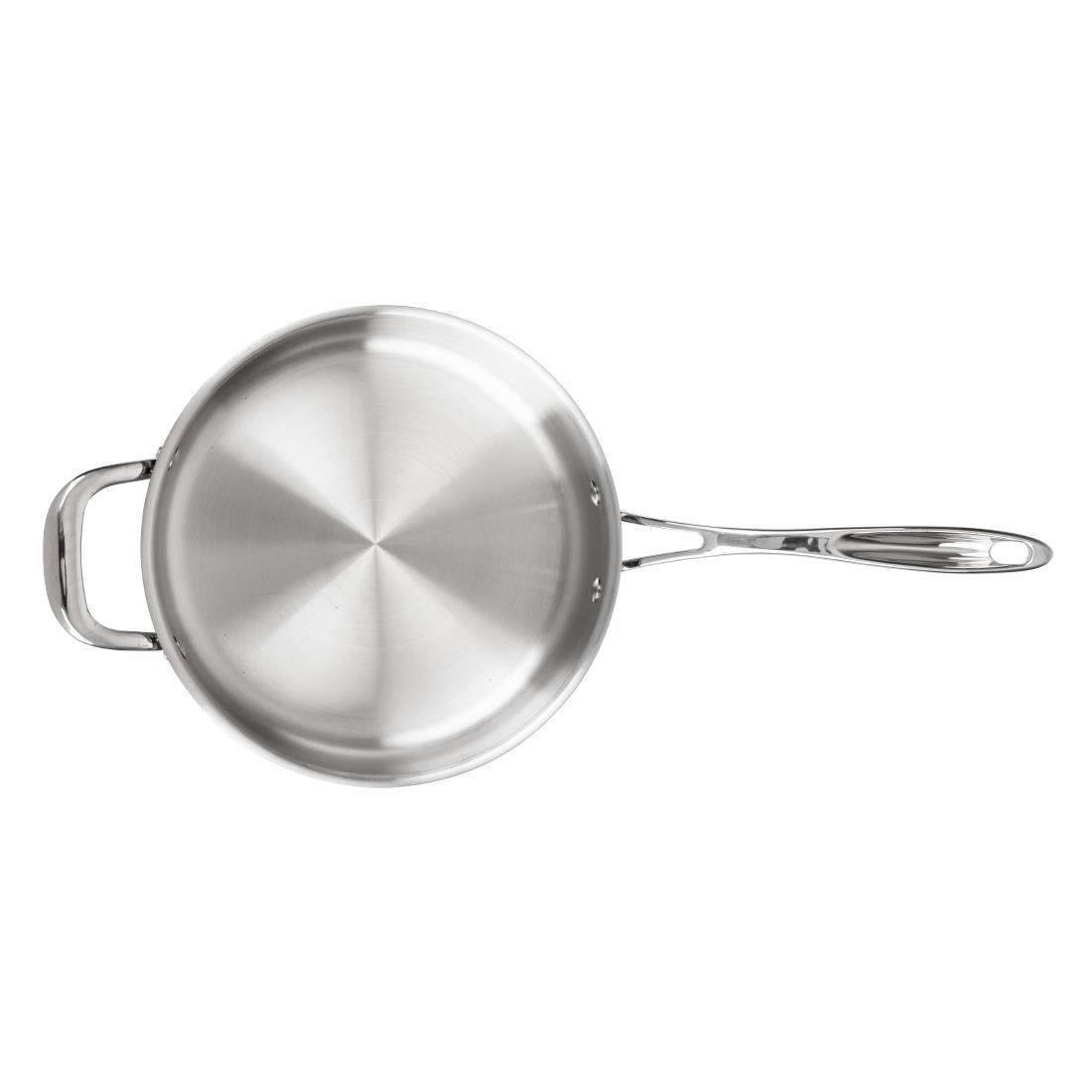 Vogue Stainless Steel and Aluminium Tri-Wall Sauté Pan 24cm