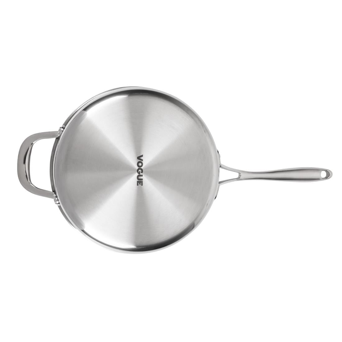 Vogue Stainless Steel and Aluminium Tri-Wall Sauté Pan 24cm