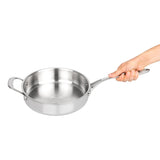 Vogue Stainless Steel and Aluminium Tri-Wall Sauté Pan 24cm