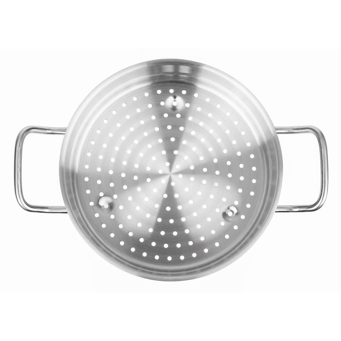 Vogue Stainless Steel and Aluminium Tri-Wall Steamer 24cm