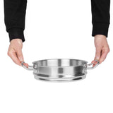 Vogue Stainless Steel and Aluminium Tri-Wall Steamer 24cm