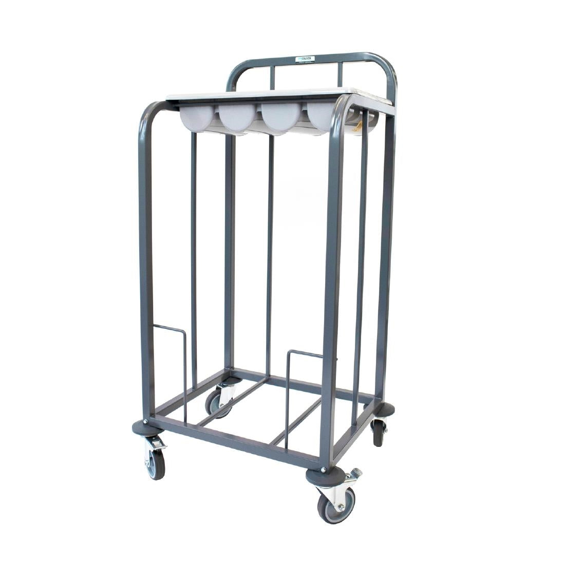 Craven Steel Single Tier Cutlery and Tray Dispense Trolley