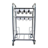 Craven Steel Two Tier Cutlery and Tray Dispense Trolley