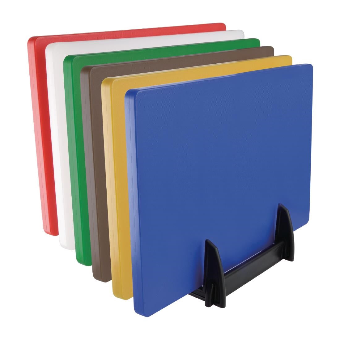 Hygiplas Black Plastic Chopping Board Rack Large 6 Slots