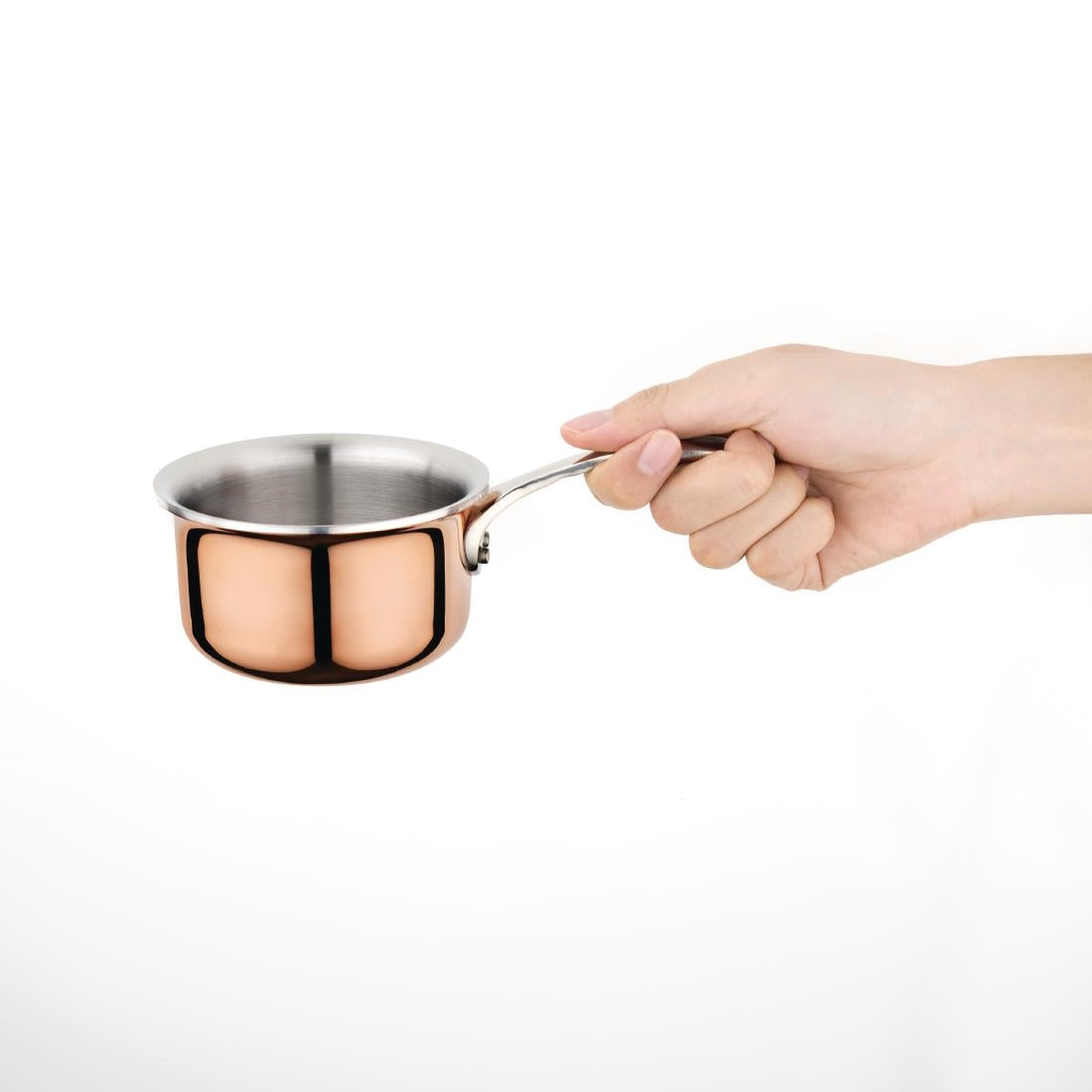 Vogue Copper Tri Wall Mini Saucepan 9cm