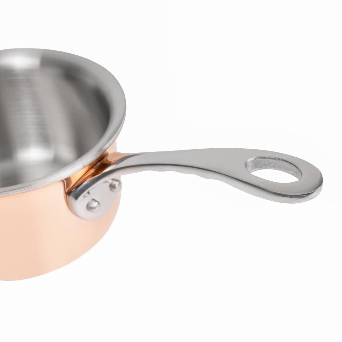 Vogue Copper Tri Wall Mini Saucepan 9cm