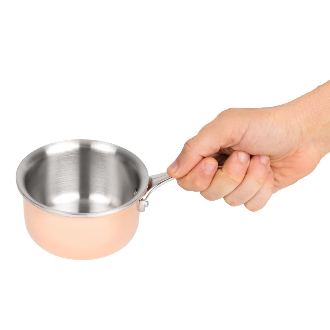 Vogue Copper Tri Wall Mini Saucepan 9cm