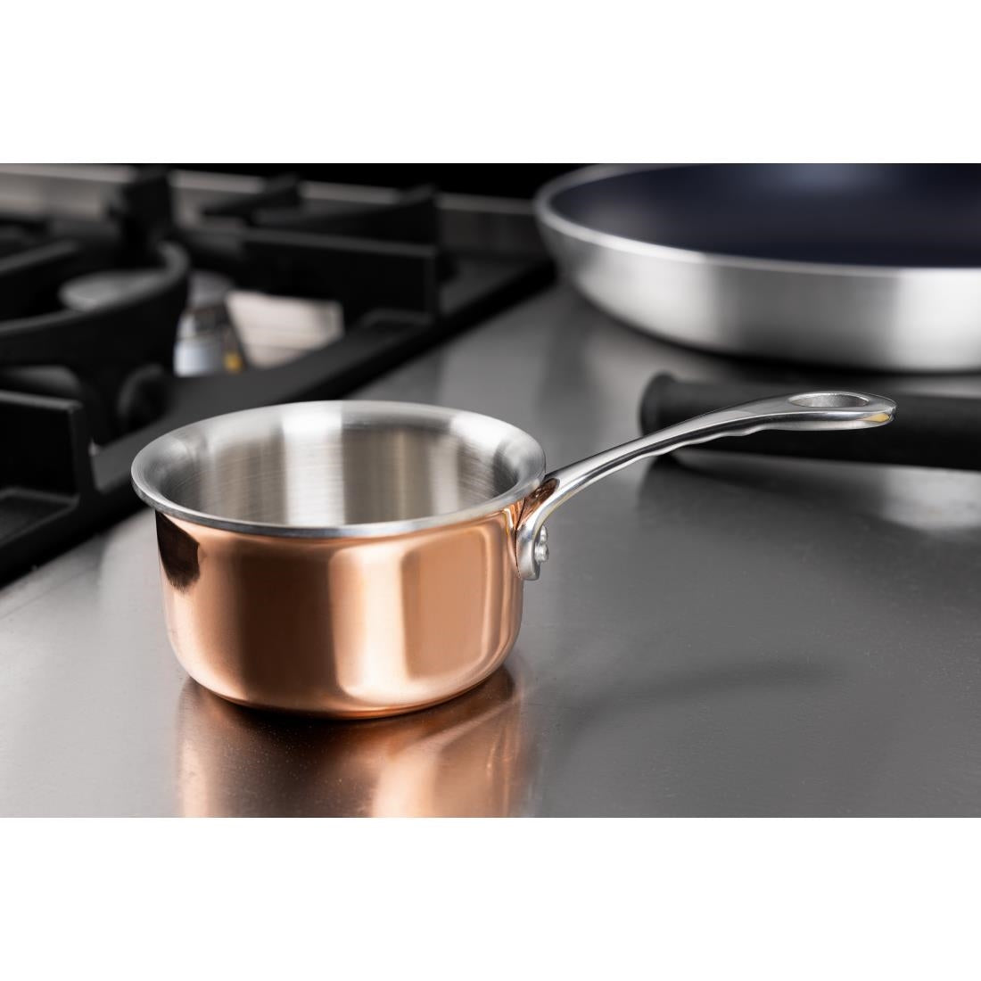 Vogue Copper Tri Wall Mini Saucepan 9cm