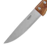 Olympia Jumbo Steak Knives with Acacia Handles 122mm (12 Pack)