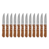 Olympia Jumbo Steak Knives with Acacia Handles 122mm (12 Pack)