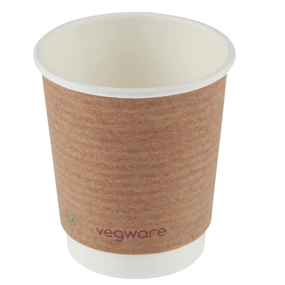Vegware Compostable Coffee Cups Double Wall 230ml / 8oz (500 Pack)