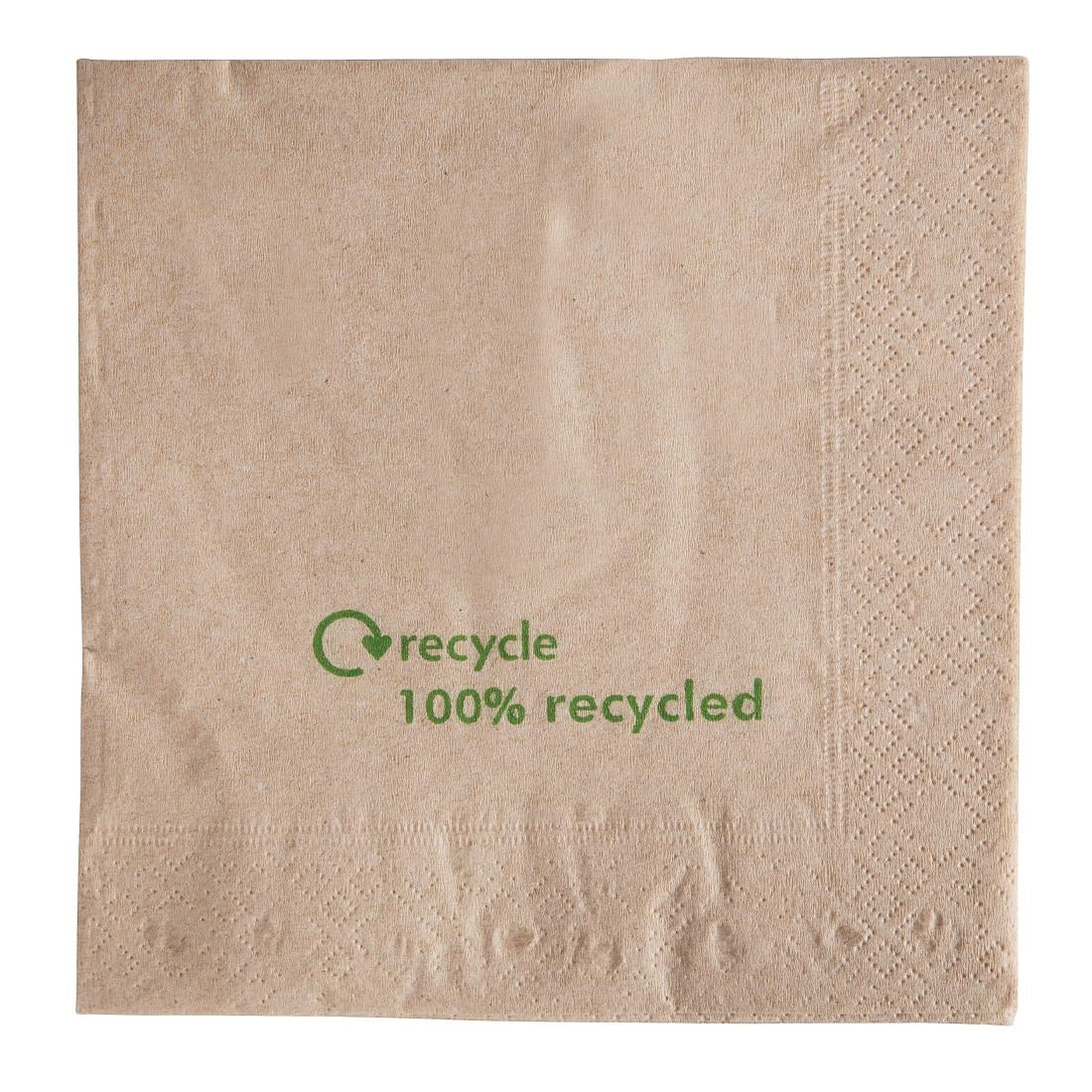 Swantex Recycled Lunch Napkin Kraft 33x33cm 2ply 1/4 Fold (2000 Pack)