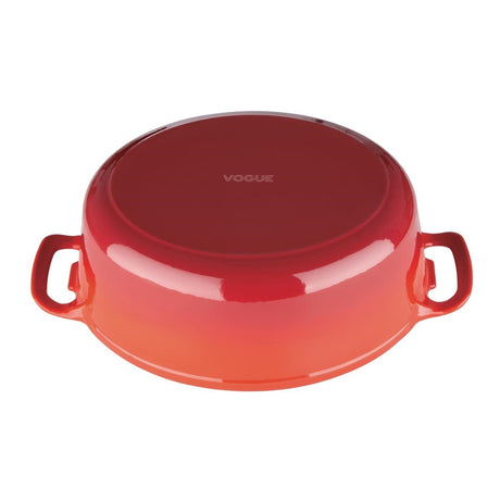 Vogue Oval Casserole Dish Red 6Ltr
