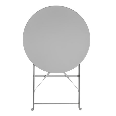 Bolero Perth Grey Pavement Style Steel Table Round 600mm