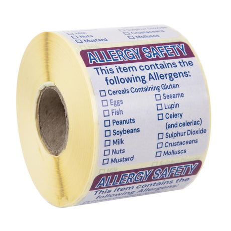 Hygiplas Allergen Food Labels (500 pack)