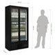 back bar cooler 2 sliding doors