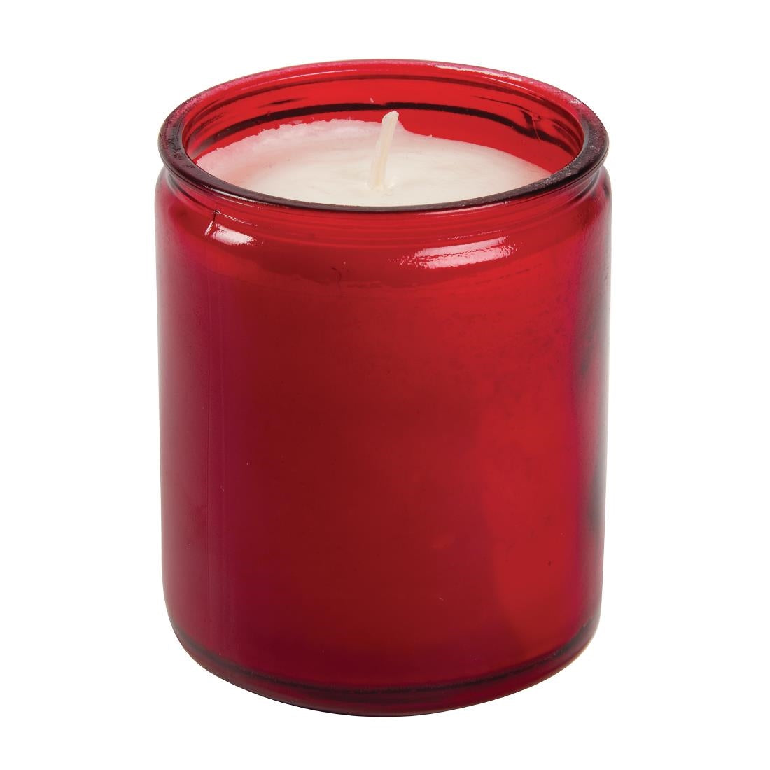 Bolsius Star Light Red Glass Candle Jars (8 pack)