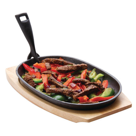 Olympia Cast Iron Oval Sizzle Platter 280mm