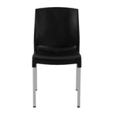 Stacking Bistro Side Chairs Black (4 Pack)