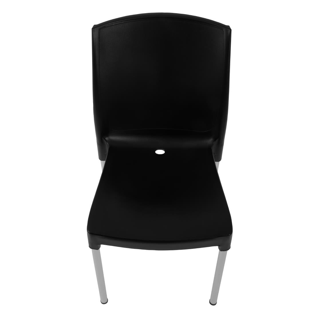 Stacking Bistro Side Chairs Black (4 Pack)