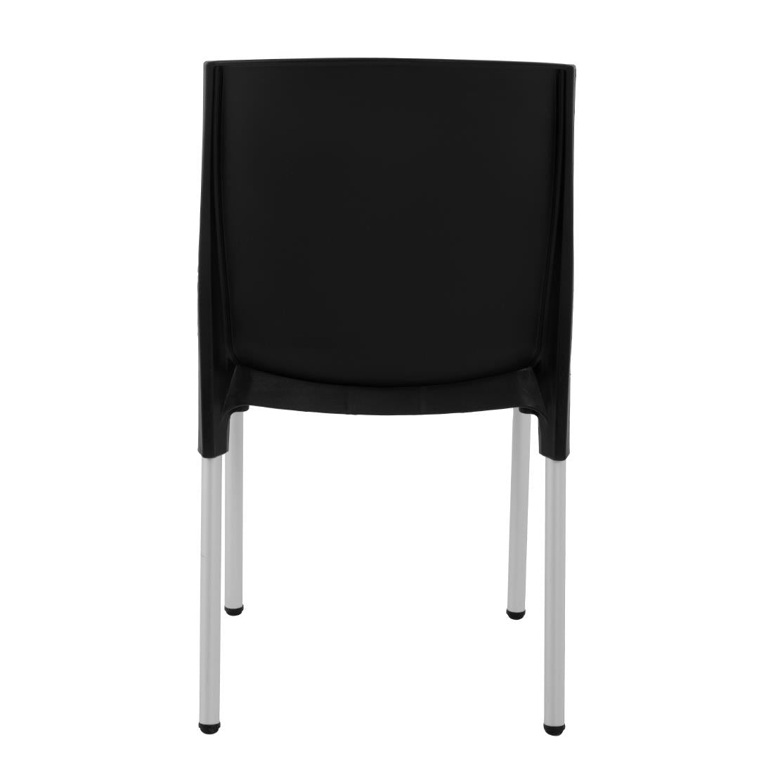 Stacking Bistro Side Chairs Black (4 Pack)