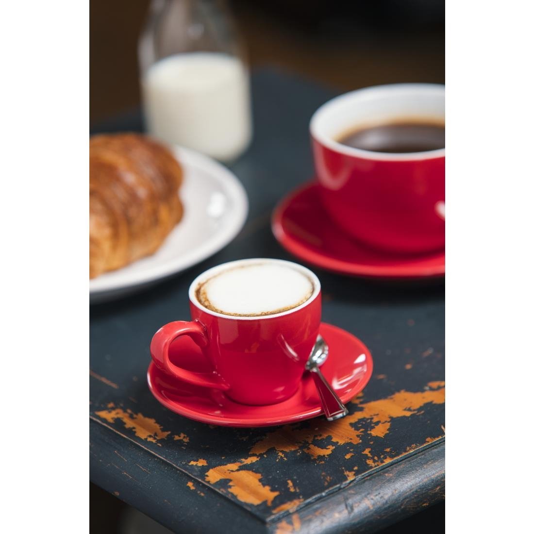Olympia Cafe Espresso Cup Red - 100ml 3.38fl oz (12 Pack)
