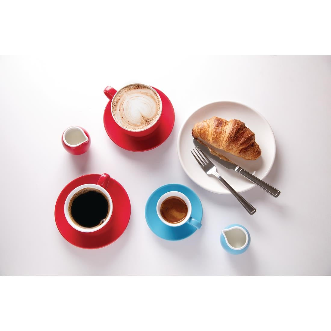 Olympia Cafe Milk Jug Blue - 70ml 2.36fl oz (Box 6)