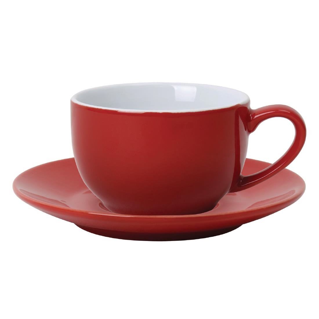 Olympia Cafe Saucer Red (Fits GK073) - 158mm 6 1/4" (Box 12)
