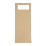 Europochette Brown Cutlery Pouch with White Napkin (500 pack)