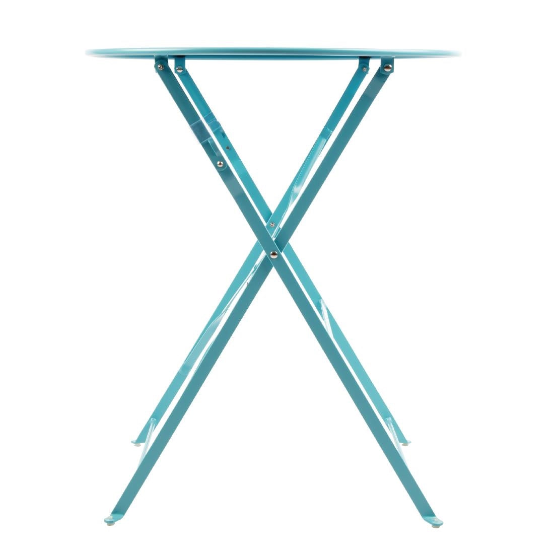 Bolero Perth Blue Pavement Style Steel Table Round 600mm