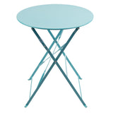 Bolero Perth Blue Pavement Style Steel Table Round 600mm
