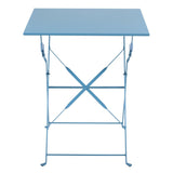 Bolero Perth Blue Pavement Style Steel Table Square 600mm