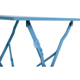 Bolero Perth Blue Pavement Style Steel Table Square 600mm