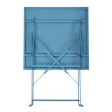 Bolero Perth Blue Pavement Style Steel Table Square 600mm