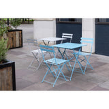 Bolero Perth Blue Pavement Style Steel Table Square 600mm