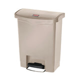 Rubbermaid Slim Jim Front Step-On Pedal Bin 30Ltr - Beige