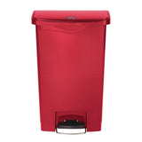 Rubbermaid Slim Jim Front Step-On Pedal Bin 50Ltr - Red