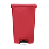 Rubbermaid Slim Jim Front Step-On Pedal Bin 68Ltr - Red