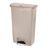 Rubbermaid Slim Jim Front Step-On Pedal Bin 68Ltr - Beige