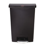 Rubbermaid Slim Jim Pedal Bin Black 90Ltr