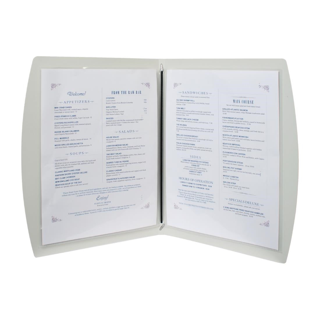 Securit Rio Menu Cover Black A4