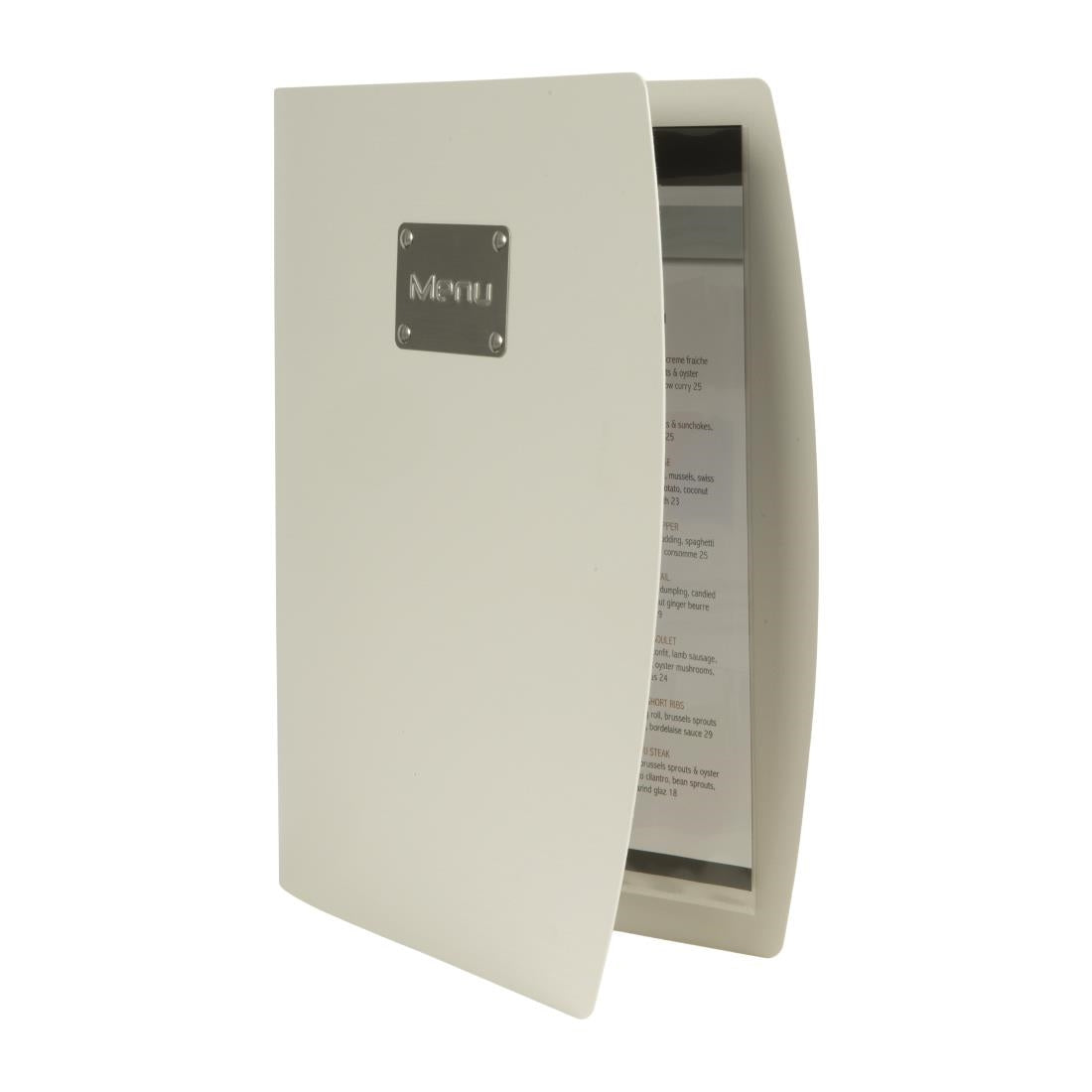Securit Rio Menu Cover Silver A4